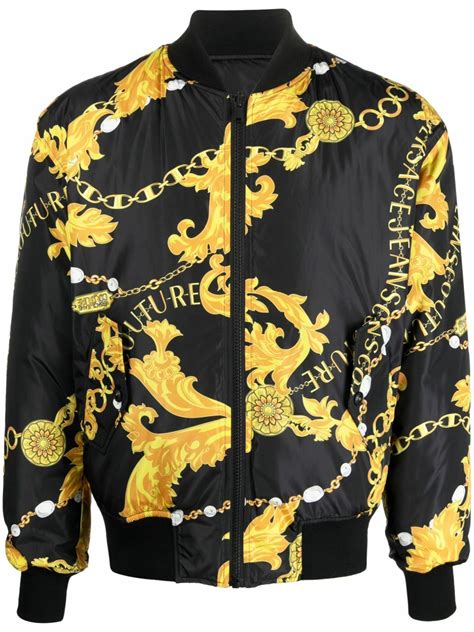 versace jeans reversible quilted jacket black|Versace Jeans couture ittierre.